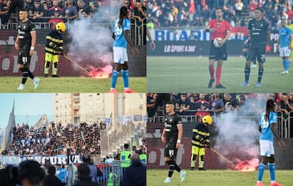 Cagliari-Napoli sospesa per 7': la ricostruzione