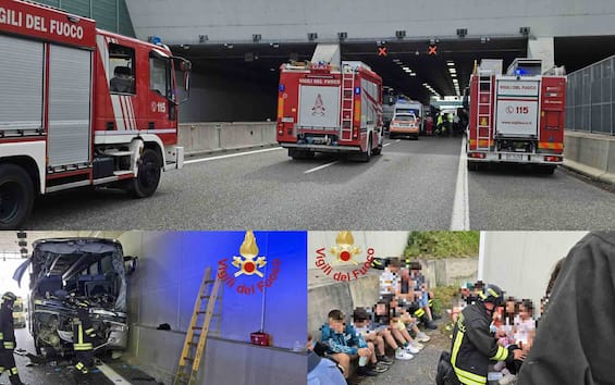 Lomazzo, incidente tra camion e scuolabus sulla Pedemontana: un morto e feriti. FOTO