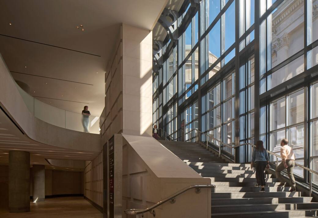 © The National Gallery, London. Photo Edmund Sumner. View of the Grand Staircase with the Rotunda and Jubilee Walk