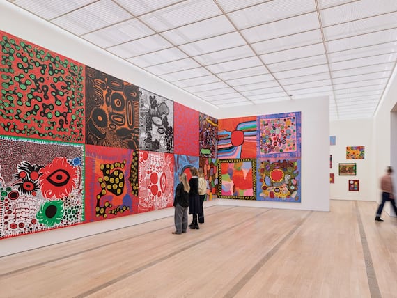 Installation views «Yayoi Kusama» alla Fondation Beyeler, Riehen/Basel, 2025 Foto: Mark Niedermann