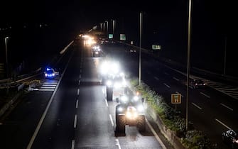 I trattori sul Raccordo anulare di Roma