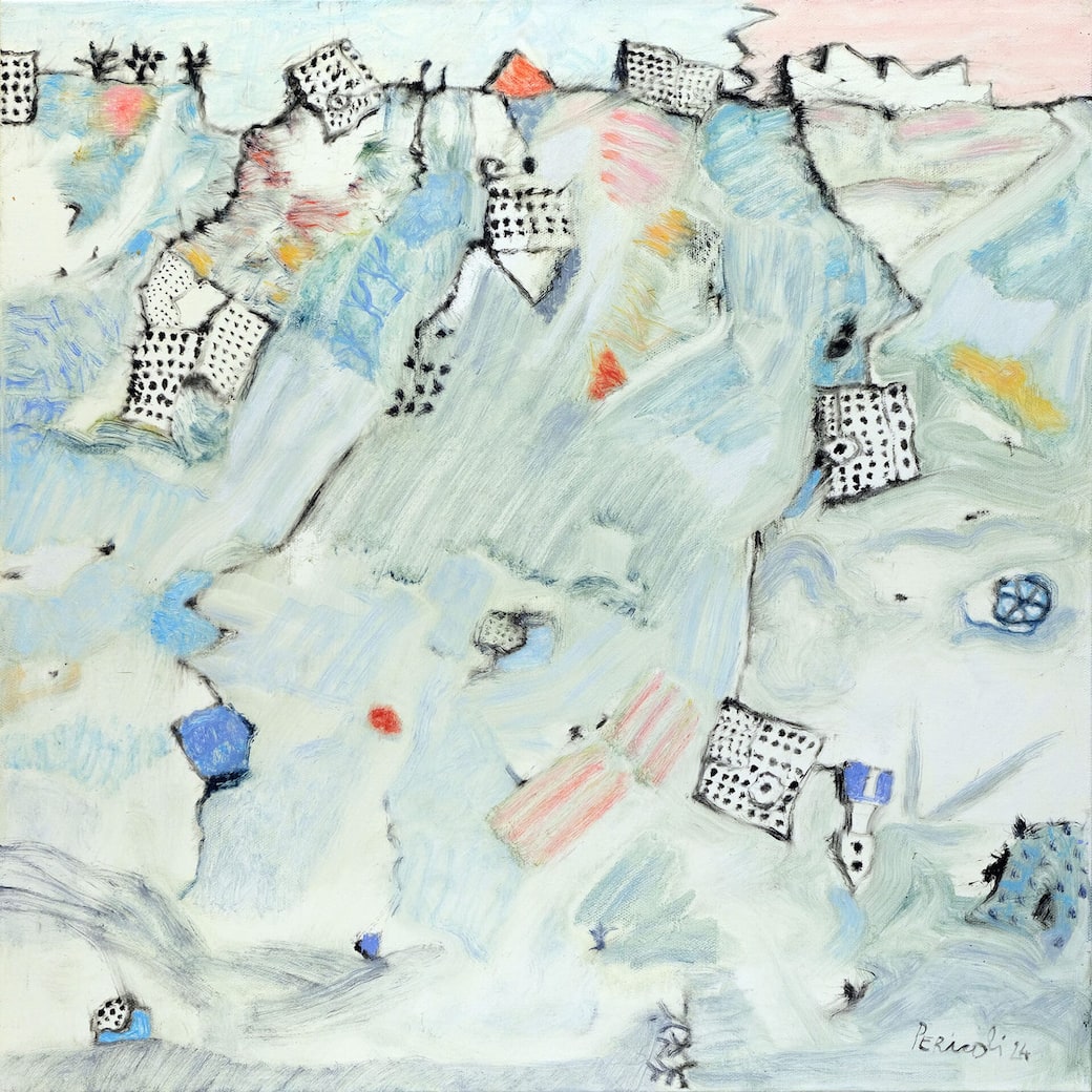 Tullio Pericoli, Invasione, 2024, olio su tela, cm 50x50