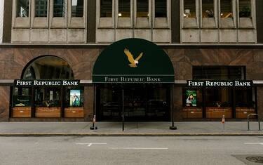 The First Republic Bank headquarters in San Francisco, California, US, on Saturday, April 29, 2023. First Republic Bank shares fell as much as 54% in extended New York trading Friday on speculation that it would be seized by regulators, as regional US lenders are pressured by deposit drains and weakening investments. Photographer: Jason Henry/Bloomberg via Getty Images