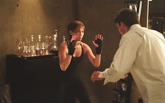May 01, 2002; Hollywood, CA, USA; (L. to R.) Slim (JENNIFER LOPEZ) sets out to prove to Mitch (BILLY CAMPBELL) that she's had enough in the upcoming thriller 'Enough'.
Mandatory Credit: Photo by Van Redin/Columbia Pictures/ZUMA Press.
(©) Copyright 2002 by Columbia Pictures