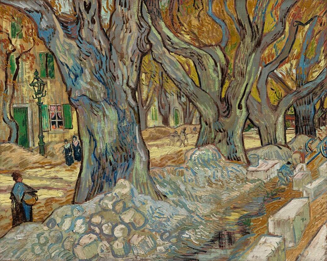 Vincent van Gogh, The Large Plane Trees (Road Menders at Saint-Rémy),1889, Cleaveland Museum of Art