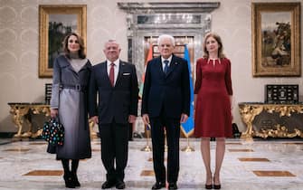 Regina Rania e il Re Abdallah II mattarella