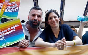 Elly Schlein e Alessandro Zan al Milano Pride 2023 a Milano, 24 giugno 2023.ANSA/MOURAD BALTI TOUATI

