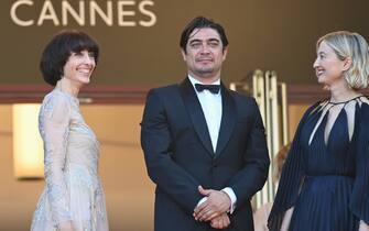 CANNES, FRANCE - JULY 11: Elena Lietti, Riccardo Scamarcio and Alba Rohrwacher attends the "Tre Piani (Three Floors)" screening during the 74th annual Cannes Film Festival on July 11, 2021 in Cannes, France. (Photo by Kate Green/Getty Images)