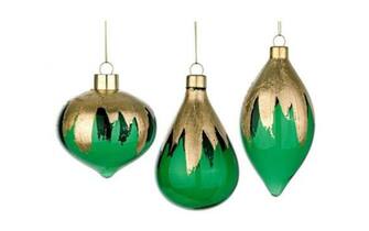 Pendaglio in vetro Verde Oro