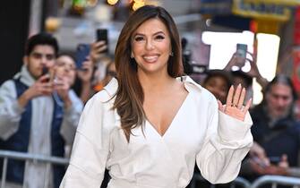 NEW YORK, NEW YORK - OCTOBER 29: Eva Longoria leaves ABC's "Good Morning America" on October 29, 2024 in New York City. (Photo by James Devaney/GC Images)
