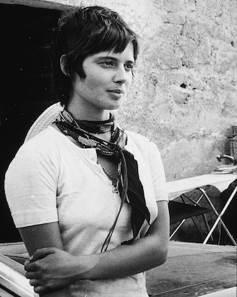 51240061 August 1971, Italian-born actor and model Isabella Rossellini at age 19, in Rome on the set of her father, director Roberto Rossellini's film, 'Blaise Pascal'. (Photo by Getty Images/Getty Images)