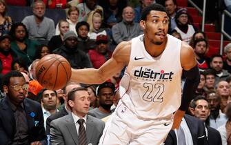 WASHINGTON, DC -  MARCH 2: Otto Porter Jr. #22 of the Washington Wizards handles the ball during the game against the Portland Trail Blazers  on March 2, 2018 at Capital One Arena in Washington, DC. NOTE TO USER: User expressly acknowledges and agrees that, by downloading and or using this Photograph, user is consenting to the terms and conditions of the Getty Images License Agreement. Mandatory Copyright Notice: Copyright 2018 NBAE (Photo by Ned Dishman/NBAE via Getty Images)
