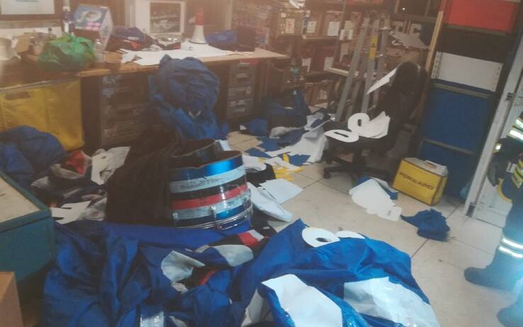 Il club sampdoriano devastato