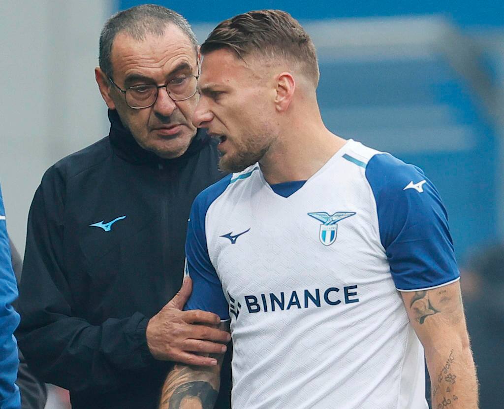 Lazio infortunio per Ciro Immobile lesione di primo grado alla