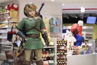 A figurine of the Nintendo Co. video-game series The Legend of Zelda character Link is displayed inside the Nintendo TOKYO store during a media tour in Tokyo, Japan, on Tuesday, Nov. 19, 2019. Nintendo's first official store in Japan is due to open in the Shibuya Parco department store, operated by Parco Co., when it re-opens on Nov. 22. Photographer: Kiyoshi Ota/Bloomberg via Getty Images