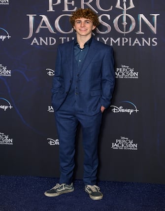 Walker Scobell arriving at the UK Premiere of Percy Jackson and The Olympians, Odeon LUXE, London. Credit: Doug Peters/EMPICS
