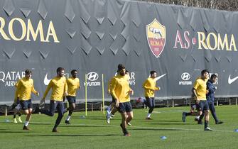 AS Roma, allenamento mattutino a Trigoria