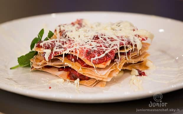 Lasagnette alla bolognese dolci