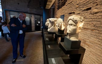 L inaugurazione dell apertura della Domus Tiberiana all interno del parco archeologico del Colosseo. Roma 20 settembre 2023
ANSA/MASSIMO PERCOSSI