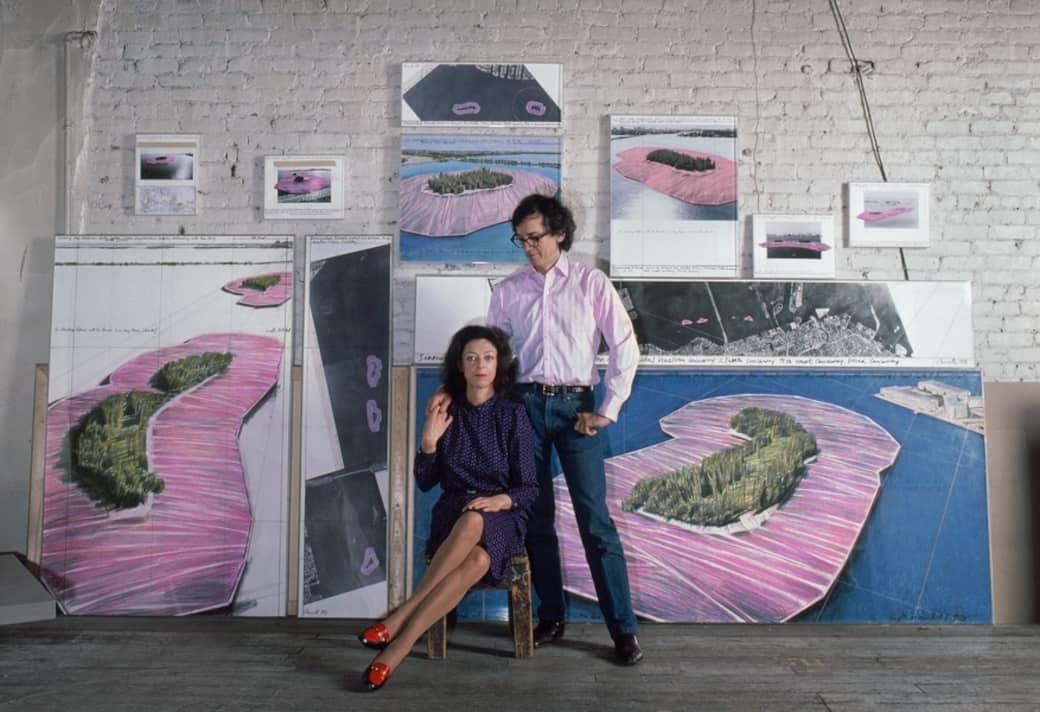 Christo_and_Jeanne-Claude_in_his_studio_with_preparatory_works_for_Surrounded_Islands_New_York_City_1981._Photo_Bob_Kiss_©_Christo_and_Jeanne-Claude_Foundation.jpg