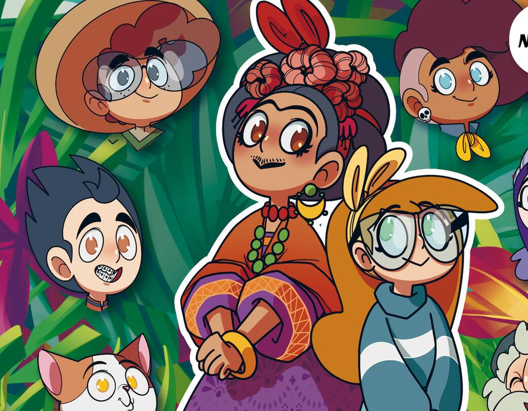 Un dettaglio della copertina di Frida Kahlo e i colori della vita