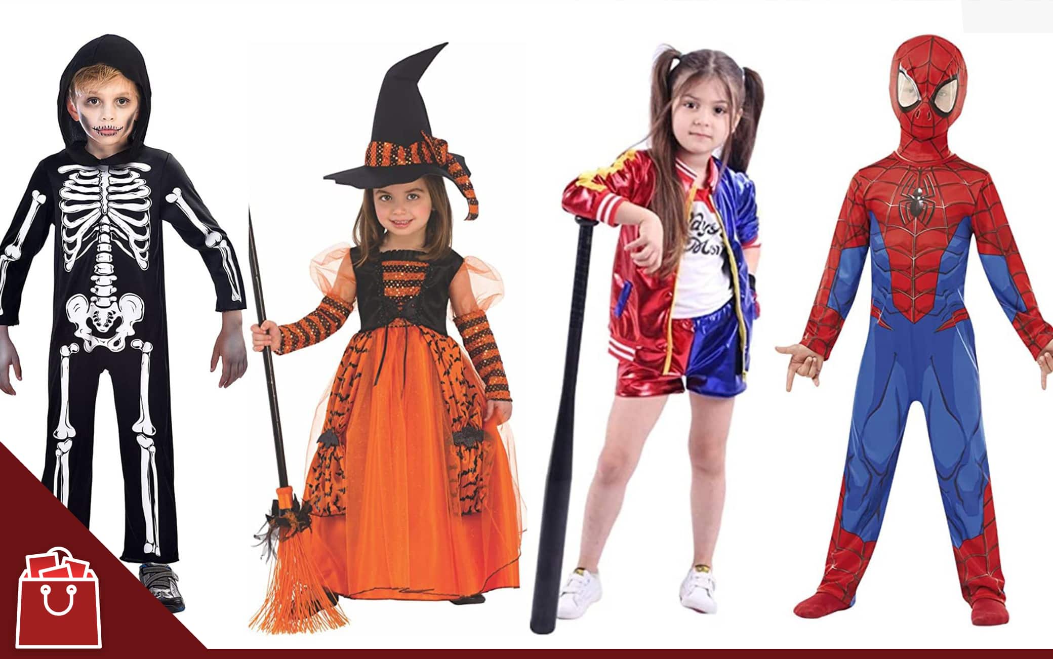 Costume Harley Quinn fumetto bambina più terrificante di Halloween