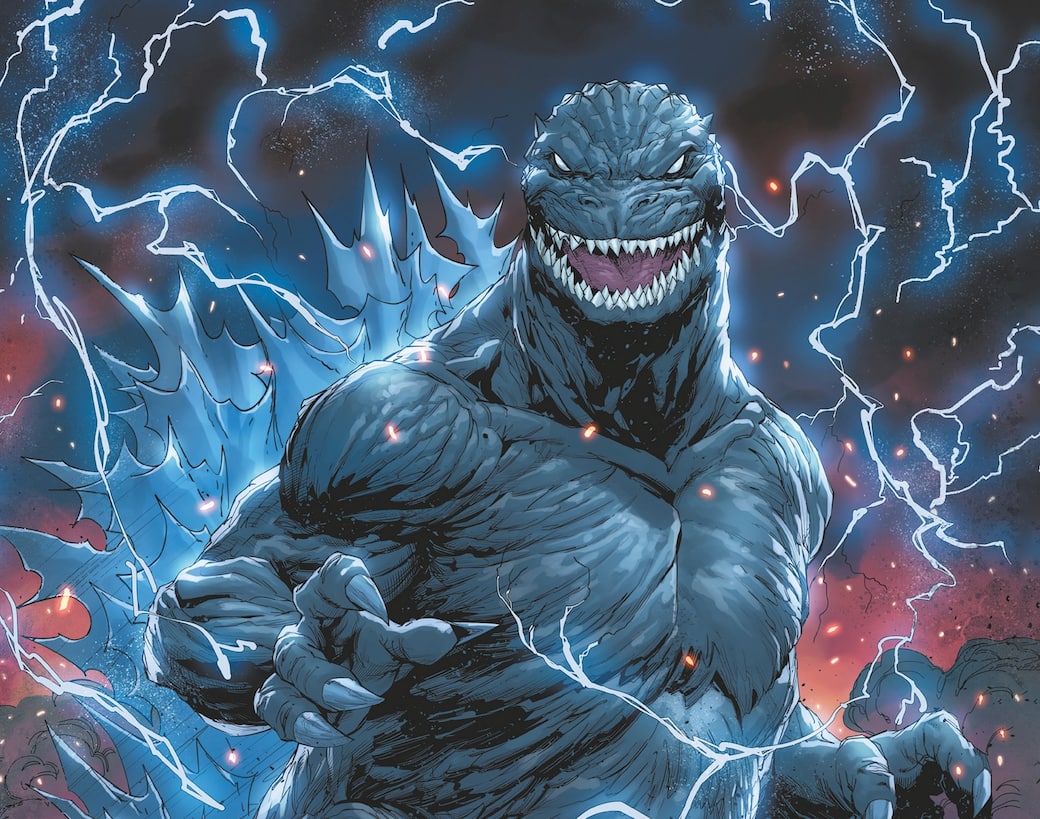 Un dettaglio della copertina di Godzilla - Il mito