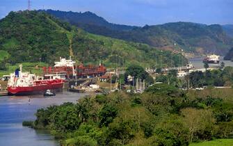 Pedro Miguel Locks, Panama Cana, Panama, Central America, Latin America.