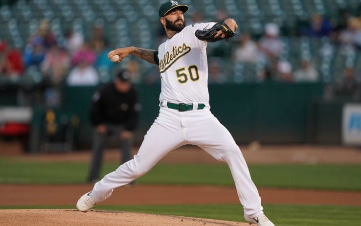 Mike Fiers, oggi lanciatore degli Oakland Athletics, dal 20015 al 2017 agli Astros