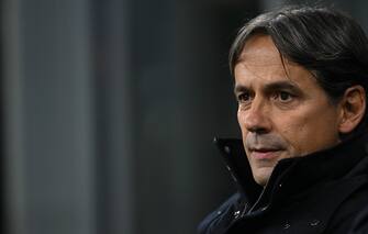 Coach Simone Inzaghi of Inter FC and ACF Fiorentina on 10 of February 2025 at Giuseppe Meazza San Siro Siro stadium in Milan, Italy