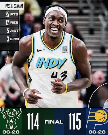 INDIANA PACERS-MILWAUKEE BUCKS 115-114