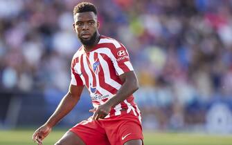 Thomas Lemar of Atletico de Madrid during the La Liga match between Getafe CF and Atletico de Madrid played at Coliseum Alfonso Peres Stadium on August 15, 2022 in Getafe, Madrid , Spain. (Photo by Ruben Albarrán / PRESSIN)