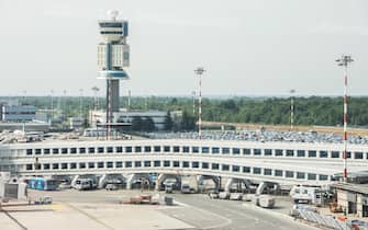 L'aeroporto di Milano Malpensa il primo giorno di trasferimento degli aerei da Milano Linate, 27 luglio 2019. ANSA/ STRINGER