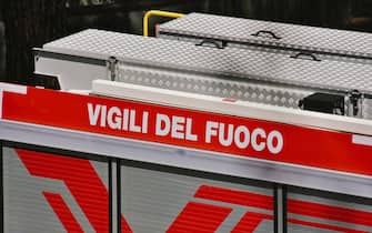Florence , Italy , May 22nd 2023 , Italian Firetruck with the sign “Vigili del Fuoco”