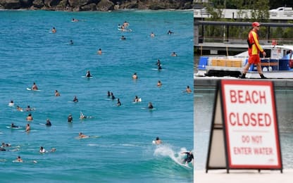 Covid-19, Australia: spiagge chiuse, altre piene di surfisti