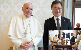 papa francesco e moon jae in