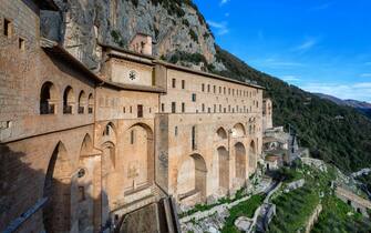 subiaco Monastery of San Benedetto, or Sanctuary of the Sacro Speco, an ancient Benedictine monastery located in the territory of Subiaco, near Rome, Italy.