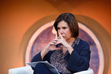 The Italian journalist and TV presenter Bianca Berlinguer at the Festival delle cittÃ . Rome (Italy), October 1st, 2020 (Photo by Massimo Di Vita/Archivio Massimo Di Vita/Mondadori Portfolio via Getty Images)