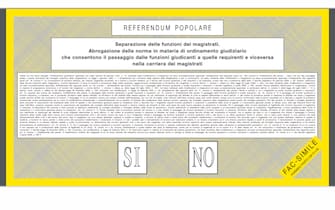 Il fac-simile della scheda per il referendum