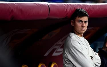RomaÃ?s Paulo Dybala on the bench during the Serie A soccer match between AS Roma and Hellas Verona FC at the Olimpico stadium in Rome, Italy, 19 February 2023. ANSA/RICCARDO ANTIMIANI