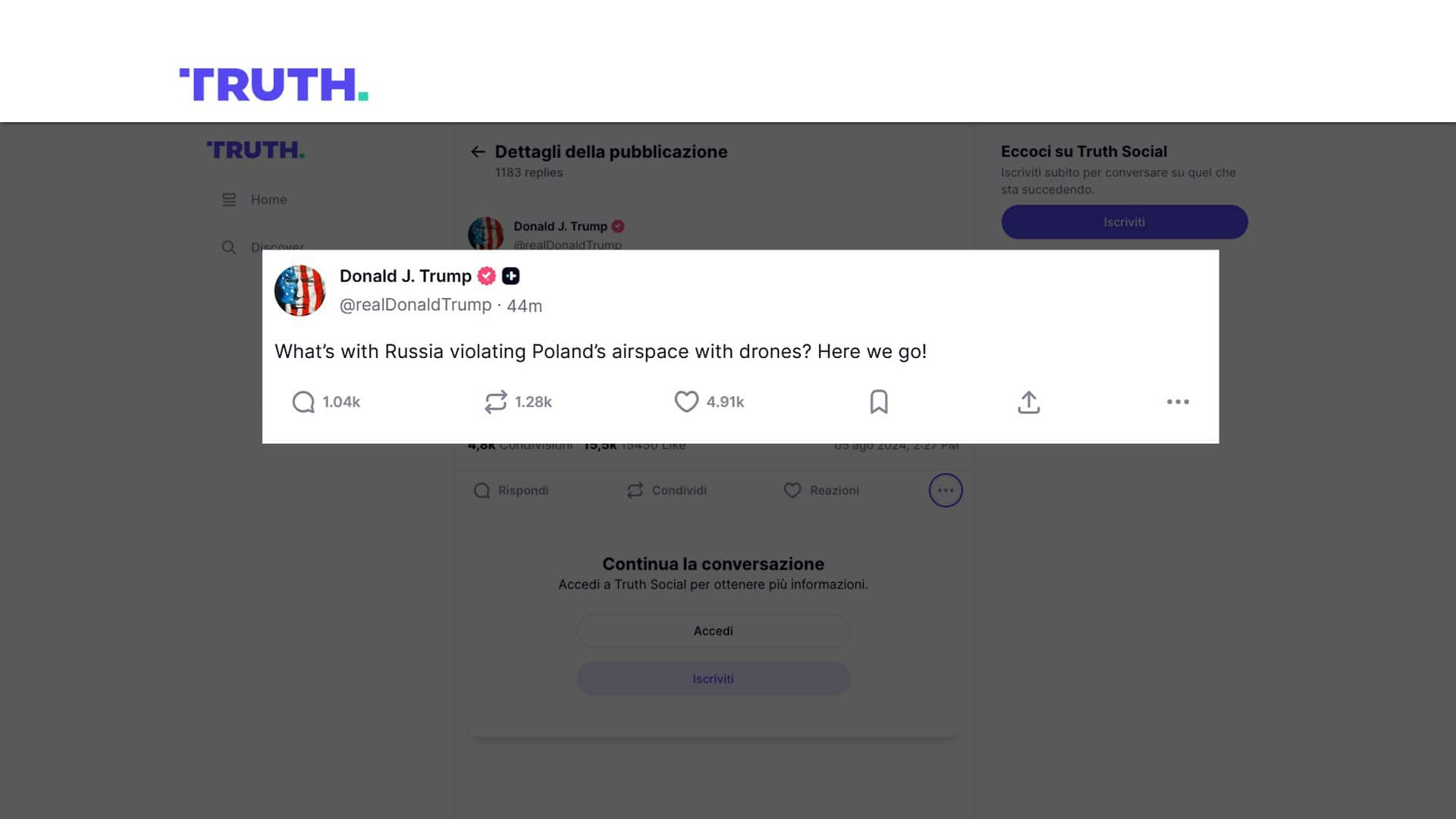 Trump su Truth
