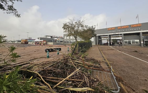 MotoGP, Valencia, Circuito Ricardo Tormo afectado por inundaciones. VIDEO