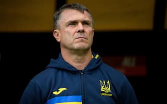 epa10919117 Coach of Ukraine Serhiy Rebrov before the UEFA EURO 2024 group C qualification round match between Ukraine and North Macedonia in Prague, Czech Republic, 14 October 2023.  EPA/VLASTIMIL VACEK