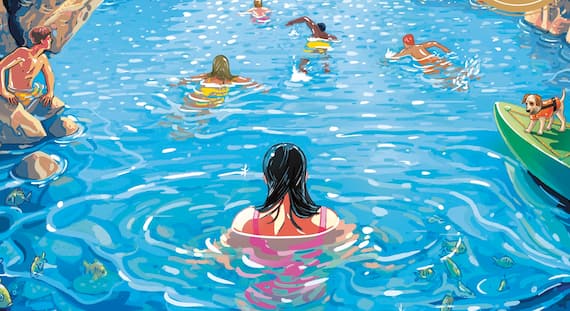 Un dettaglio della copertina di “Quaderno di compiti delle vacanze per adulti. Vol. 7”
