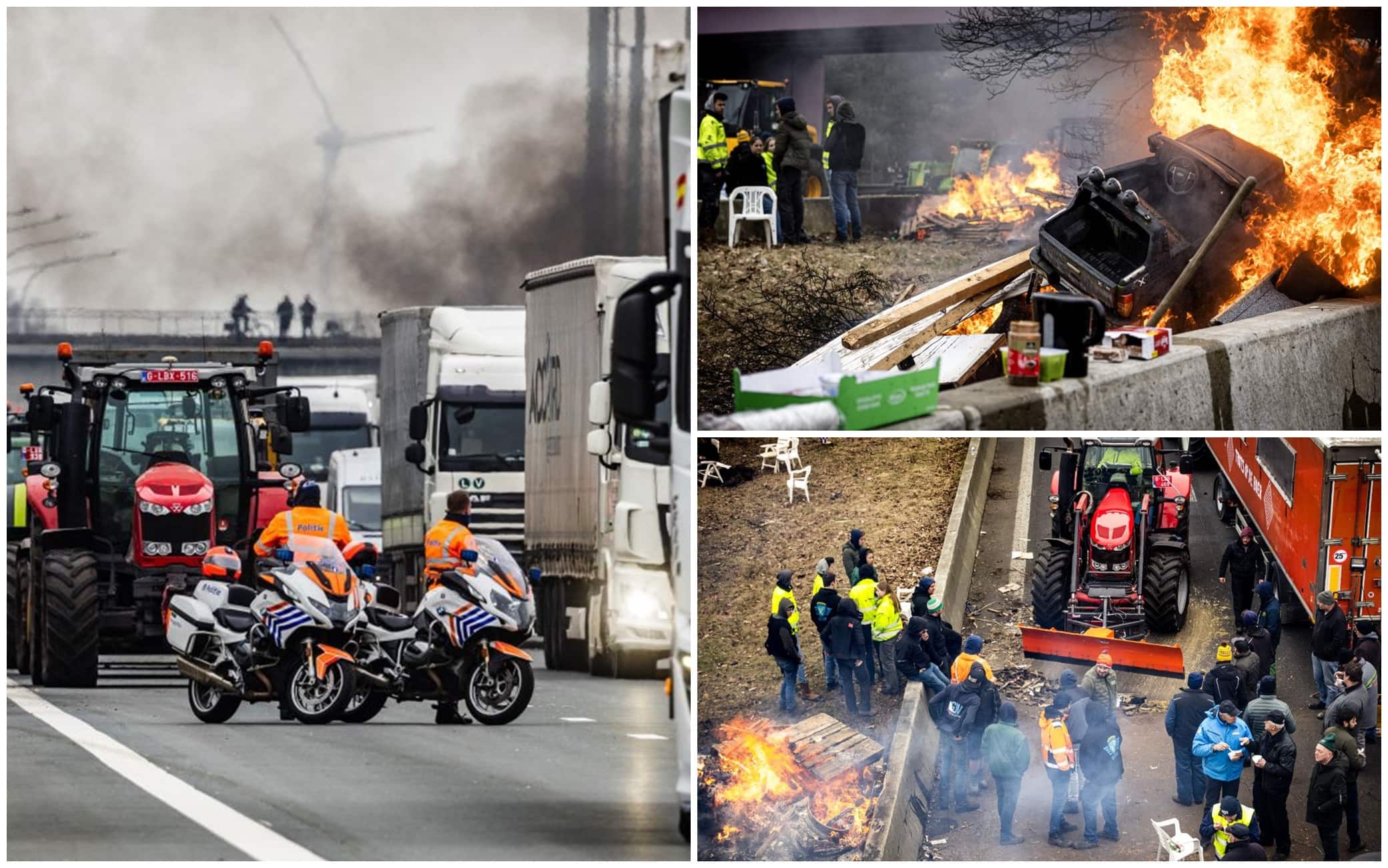 Proteste degli agricoltori al confine con Belgio e Olanda
