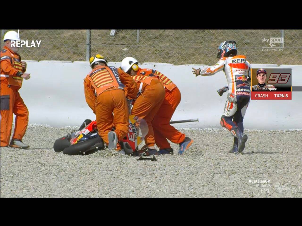 Caduta Marc Marquez