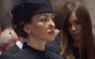 La figlia Eleonora durante i funerali dell'ex presidente del Consiglio e leader di Forza Italia, Silvio Berlusconi, nel Duomo di Milano, 14 giugno 2023.
FERMO IMMAGINE RAIUNO