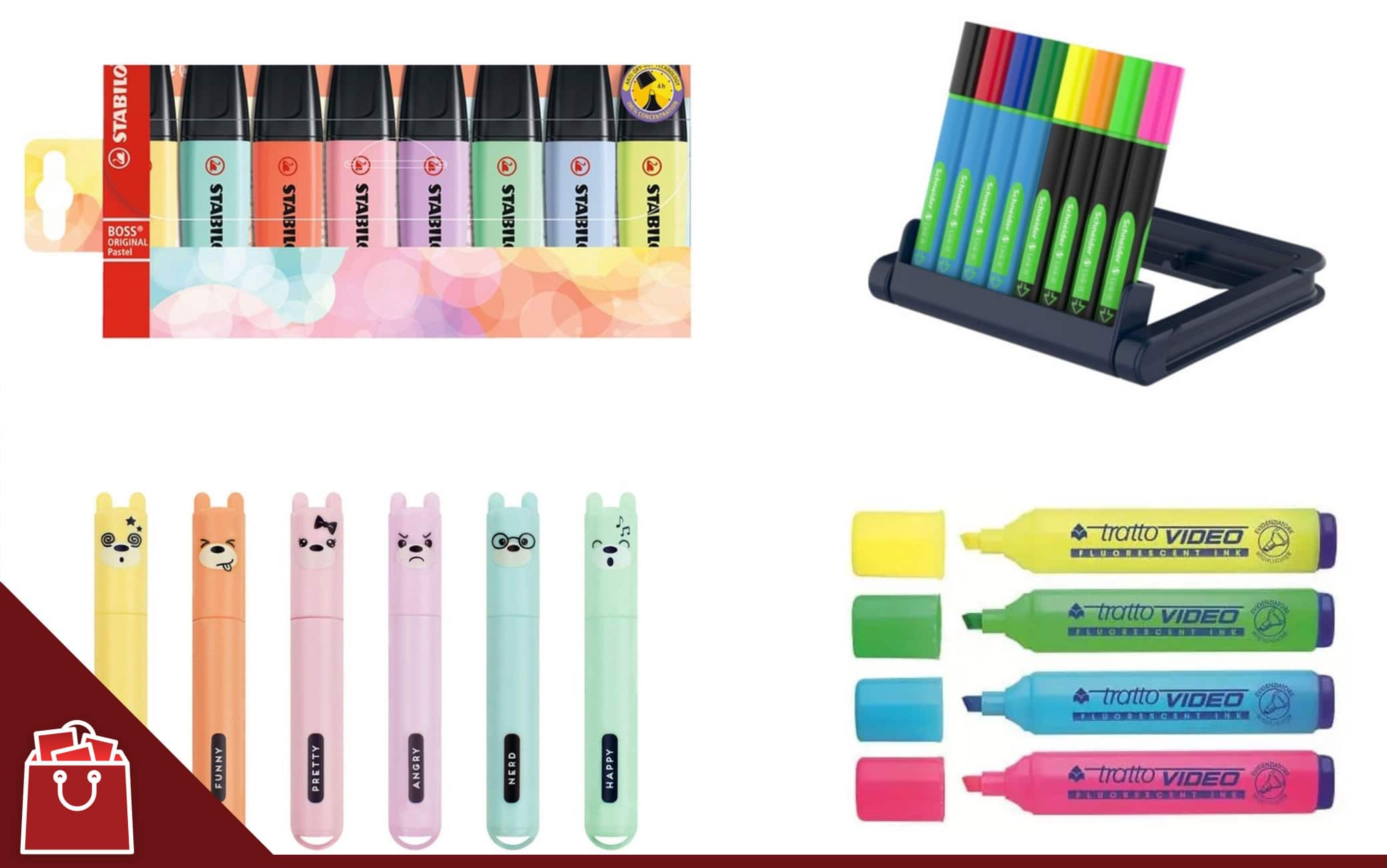 Evidenziatore - STABILO BOSS ORIGINAL Pastel Desk-Set - 15 Evidenziatori in  14 colori assortiti Stabilo 2021
