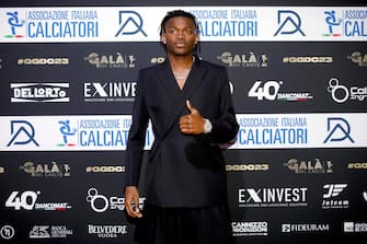 AC Milan's forward Rafael Leao in occasion of the 2023 edition of the event "Gran Gala Football AIC" organized by the Italian Footballers Association, in Milan, Italy, 04 December 2023. ANSA/MOURAD BALTI TOUATI

