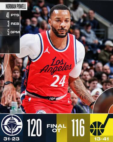 UTAH JAZZ-L.A. CLIPPERS 116-120 (OT)